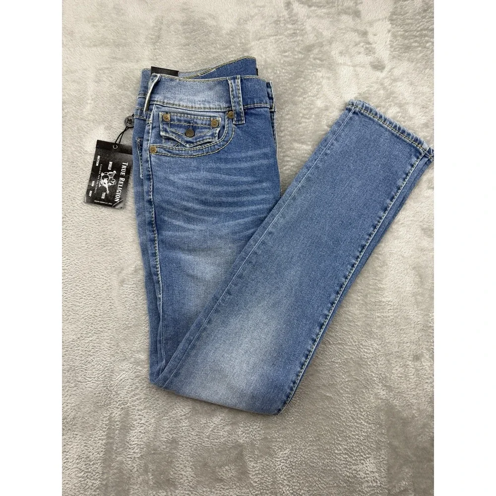 True Religion Jeans‎ Men's Size 31 Rocco Flap Big T Relaxed Skinny Medium Wash